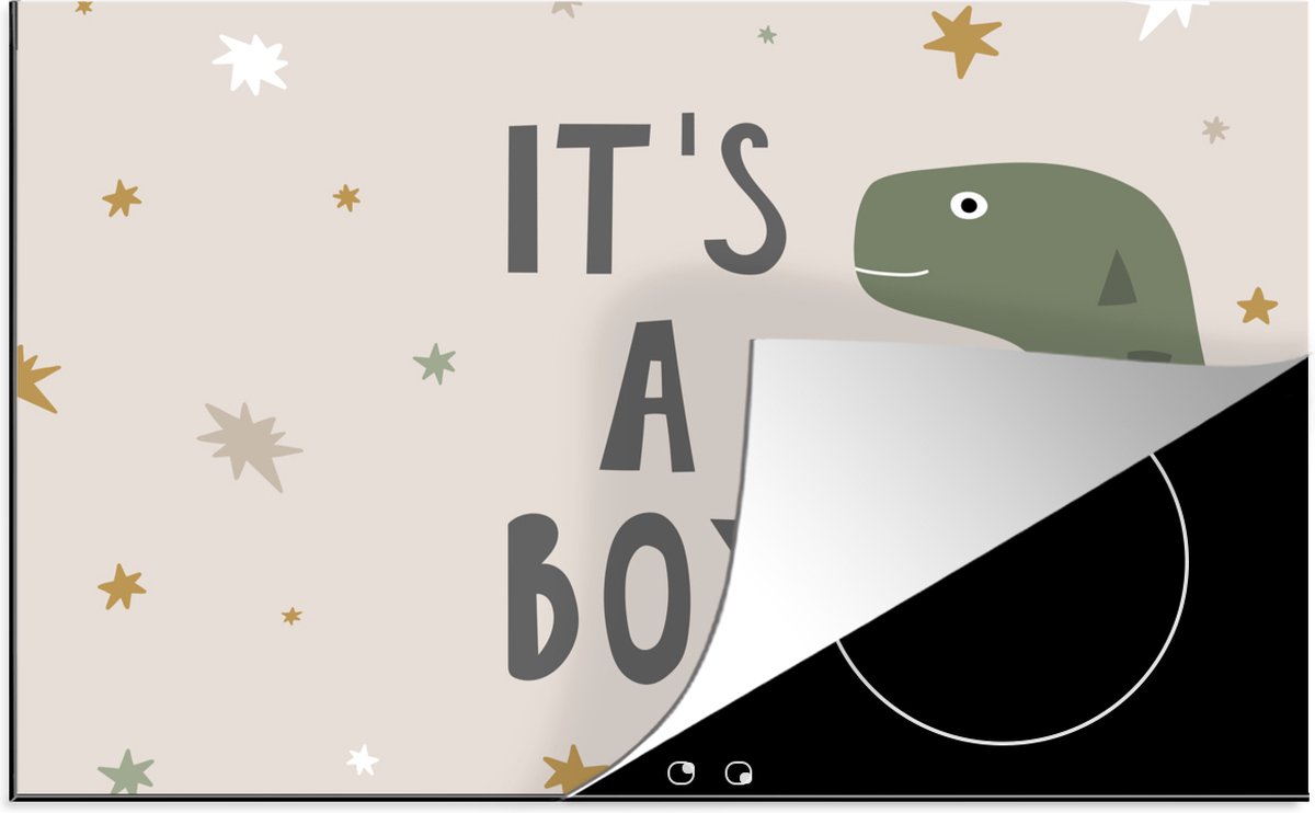 KitchenYeah® Inductie beschermer 78x52 cm - Spreuken - Quotes - It's a boy - Baby - Kids - Kinderen - Kookplaataccessoires - Afdekplaat voor kookplaat - Inductiebeschermer - Inductiemat - Inductieplaat mat