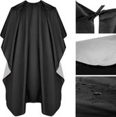 TR Goods - Kapperscape 140 x 100 cm - Manteau à capuche - Pour Adultes et Enfants - Hommes et femmes - Manteau de barbier résistant à l'eau Zwart