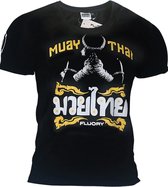 Fluory Mongkon Muay Thai Fighter T-Shirt Zwart maat XXXL