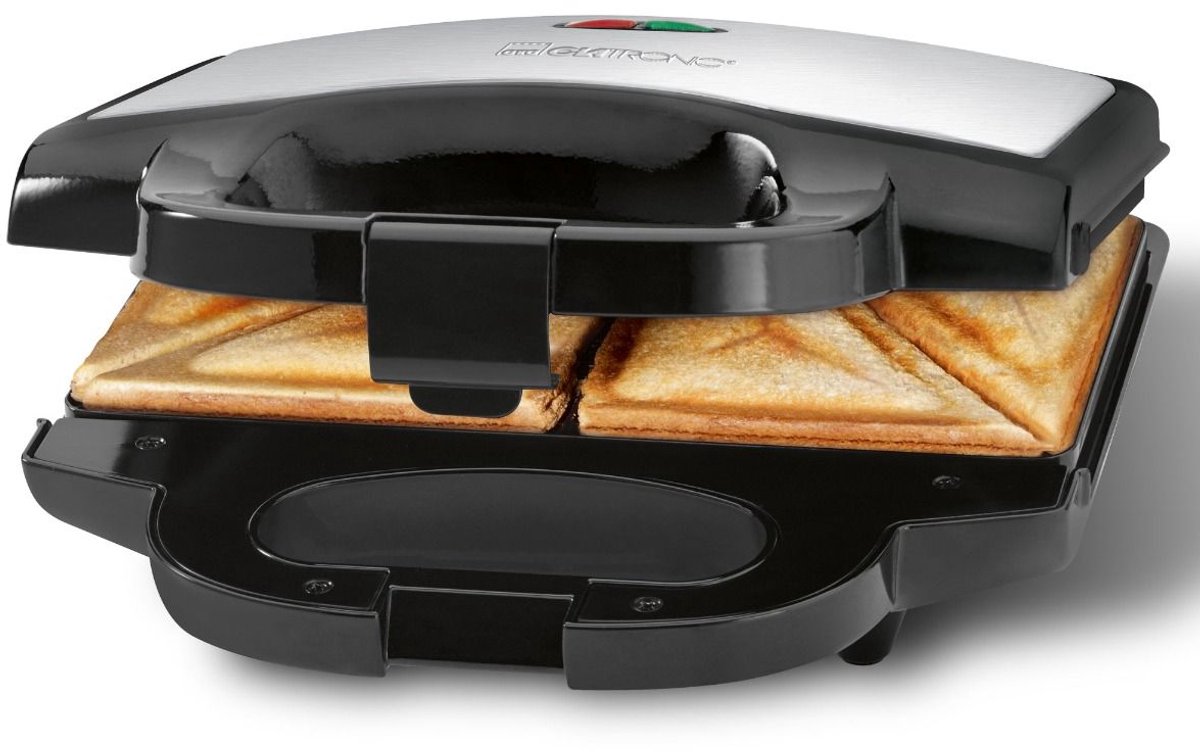 Clatronic ST 3778 Sandwich toaster Anti-aanbaklaag RVS Zwart
