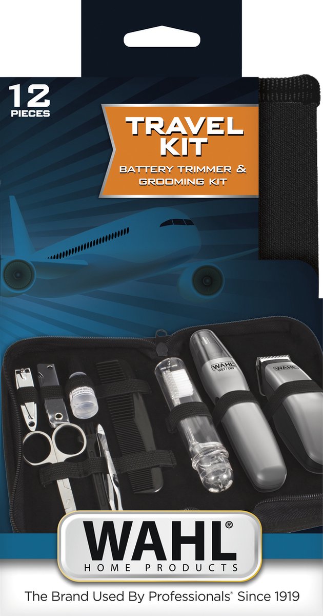 Wahl Professionals Grooming Gear Ultimate Travel Kit – 10 Delig