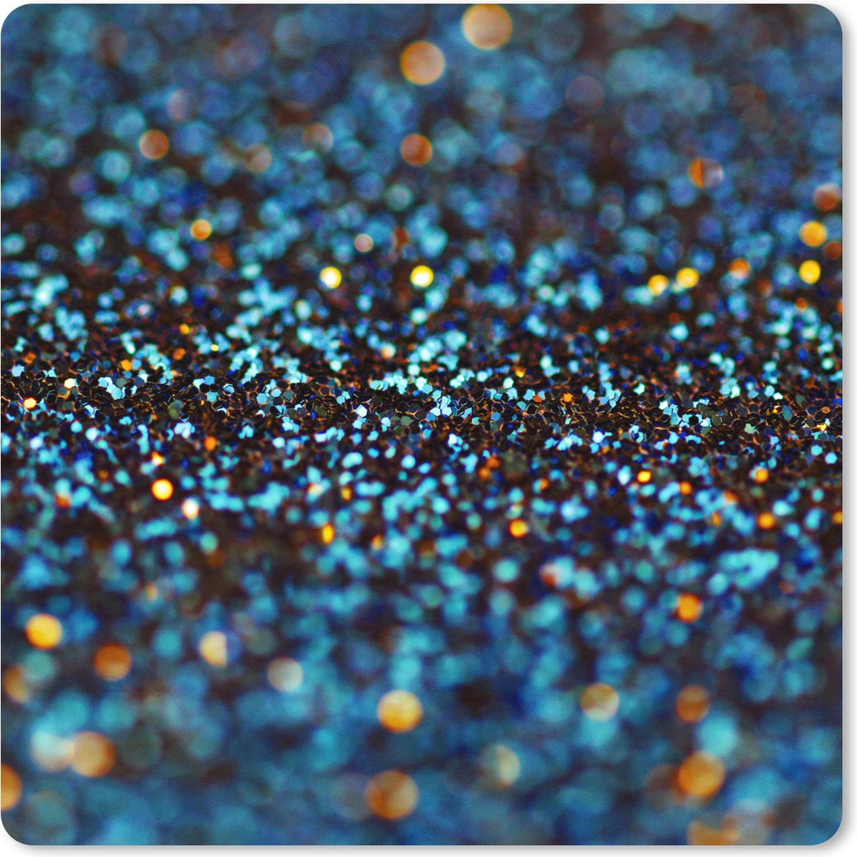 Muismat XXL 60x60 cm - Bureau onderlegger - Bureau mat Glitter - Blauw - Abstract - Design - Bureaumat - Gaming mousepad xl - Bureaulegger groot - Computer deskmat