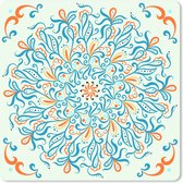 Muismat XXL - Bureau onderlegger - Bureau mat - Mandala - Vierkant - Patronen - 80x80 cm - XXL muismat