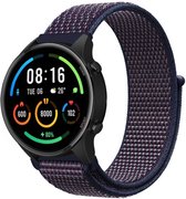 Strap-it Smartwatch bandje nylon - geschikt voor Xiaomi Mi Watch / Xiaomi Watch S1 / Watch S1 Pro / Watch 2 Pro - Active - paars-blauw