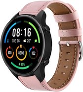 Strap-it Smartwatch bandje leer - geschikt voor Xiaomi Watch S1 (Active/Pro) / Watch 2 Pro / Watch S3 / Mi Watch / Amazfit Balance / Bip 5 - roze