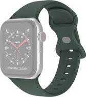 Siliconen bandje - geschikt voor Apple Watch series 1/2/3/4/5/6/7/8/9/SE/SE 2/Ultra/Ultra 2 met case size 42 mm / 44 mm / 45 mm / 49 mm - maat S/M - olijfgroen
