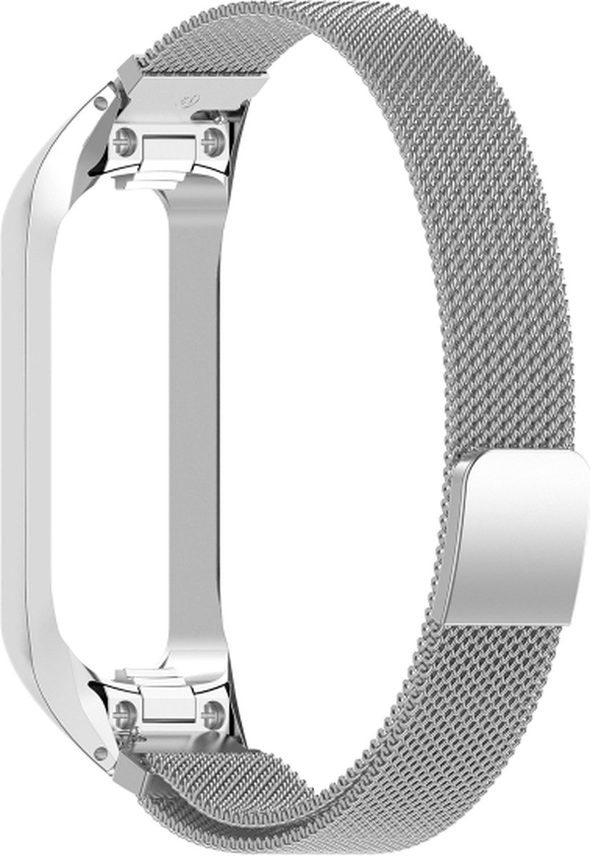 Milanees bandje - geschikt voor Samsung Galaxy Fit 2 - zilver