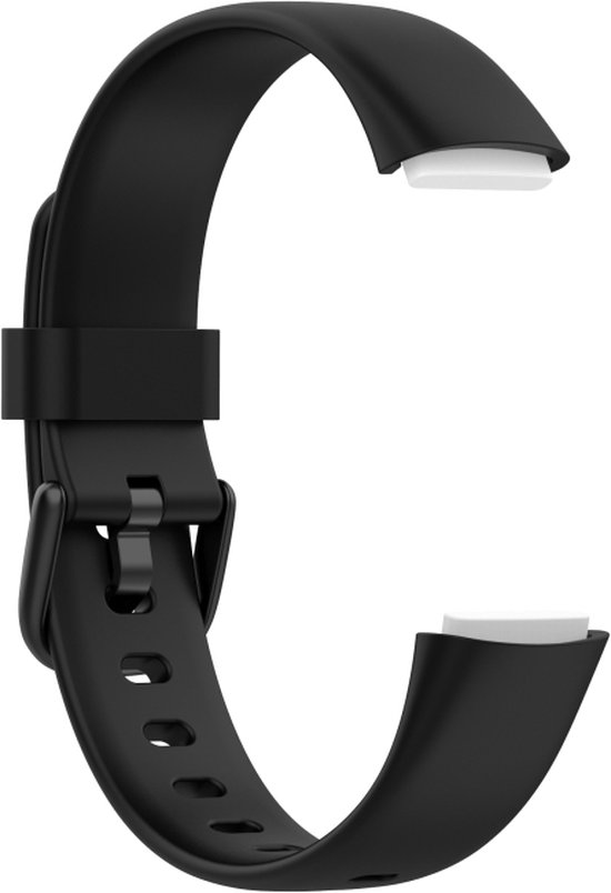 Bracelet noir Fitbit Luxe avec boucle, incurvé en forme de C.