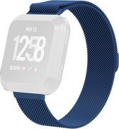 Milanees bandje - geschikt voor Fitbit Versa / Versa 2 - maat M/L - blauw