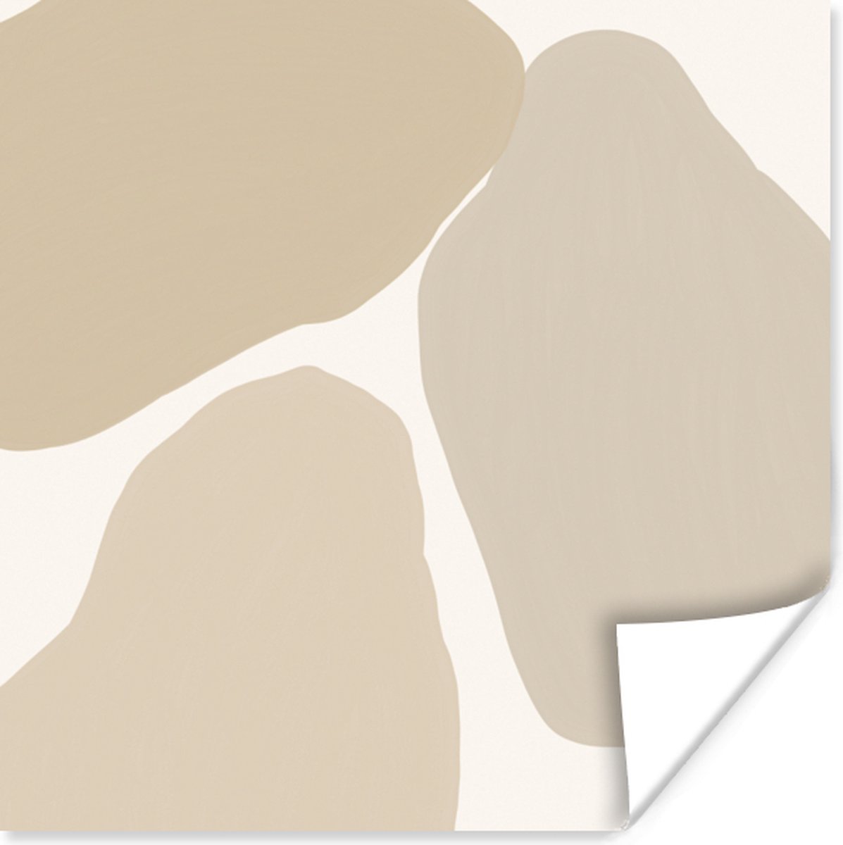 Poster Organisch - Abstract - Design - Pastel - 75x75 cm