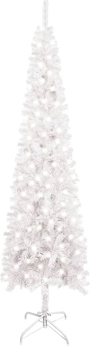 VidaLife Kerstboom met LED's smal 240 cm wit