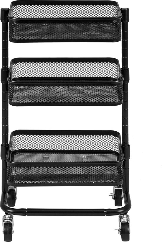 Premium Keukentrolley – keuken planken - Opberg Trolley op wielen – met niveaus – duurzaam -ruimtebesparend