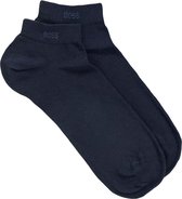 BOSS enkelsokken (2-pack) - heren sneaker sokken katoen - donkerblauw - Maat: 39-42
