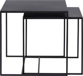 Atmooz - Table basse Conner (lot de 2) - Noir - Carré - Industriel