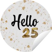 Garden Circle Anniversaire - 25 ans - Anniversaire - 150x150 cm - Affiche de jardin ronde - Extérieur