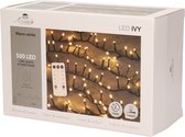 Éclairage de Noël avec télécommande blanc chaud extérieur 500 lumières - Lumières de Éclairage de Noël pour l'intérieur et l'extérieur