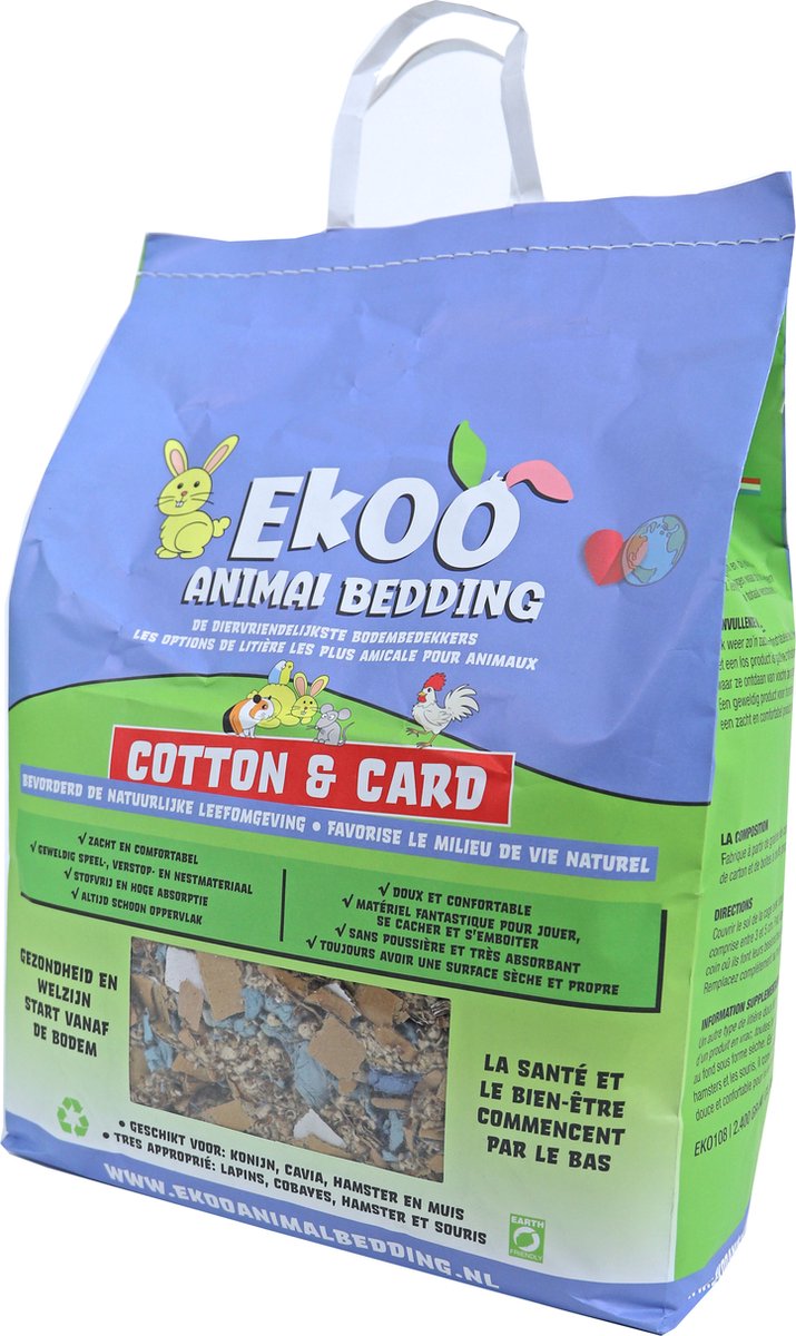 Ekoo Animal Bedding cotton and card, 30 liter