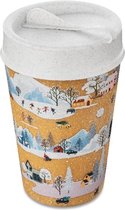 Tasse à café double paroi avec couvercle, 0,4 L, Bio, Winter Wonderland - Koziol | iso Go
