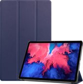 Hoes Geschikt voor Lenovo Tab P11 Plus Hoes Luxe Hoesje Book Case - Hoesje Geschikt voor Lenovo Tab P11 Plus Hoes Cover - Donkerblauw