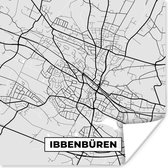Poster Ibbenbüren - Kaart - Plattegrond - Stadskaart - Duitsland - 75x75 cm
