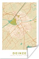 Affiche Carte - Deinze - Carte - Vintage - Plan de la ville - 120x180 cm XXL