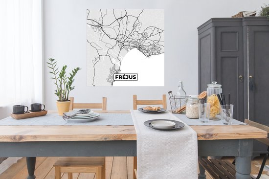 Affiche Plan de ville - France - Carte - Fréjus - Carte - 100x100 cm XXL