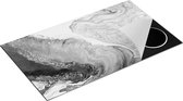 Chefcare Inductie Beschermer Abstracte Kunst van een Oceaan - Zwart Wit - 90x52 cm - Afdekplaat Inductie - Kookplaat Beschermer - Inductie Mat