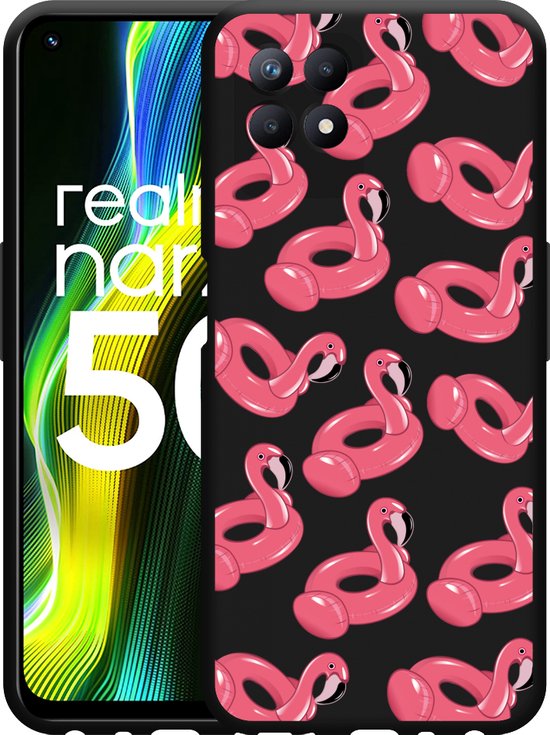 Topme Siliconen Hoesje Voor Realme 8i / Realme Narzo 50 – Goud-zwarte Rand, TPU, Valbestendig, Precieze Pasvorm