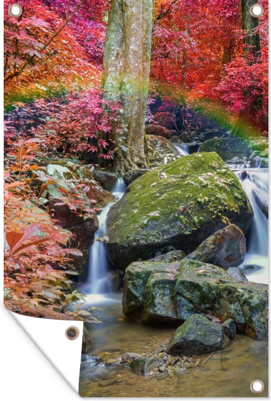 Tableau sur toile 5 pièces, cascade montagne forêt nature