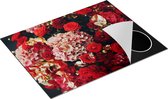 Chefcare Inductie Beschermer Boeket Rode Bloemen - 77x59 cm - Afdekplaat Inductie - Kookplaat Beschermer - Inductie Mat