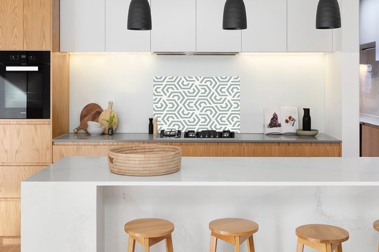 Spatscherm - Design - Patronen - Groen - Spatwand - 100x65 cm - Achterwand keuken