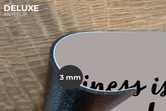 Set de table - Napperons de table synthétique - Citations - Proverbes - Le Happiness est fait maison - Le Geluk - 45x30 cm - 6 pièces - Résistant à la chaleur - Antidérapant - Coussinet - Amovible