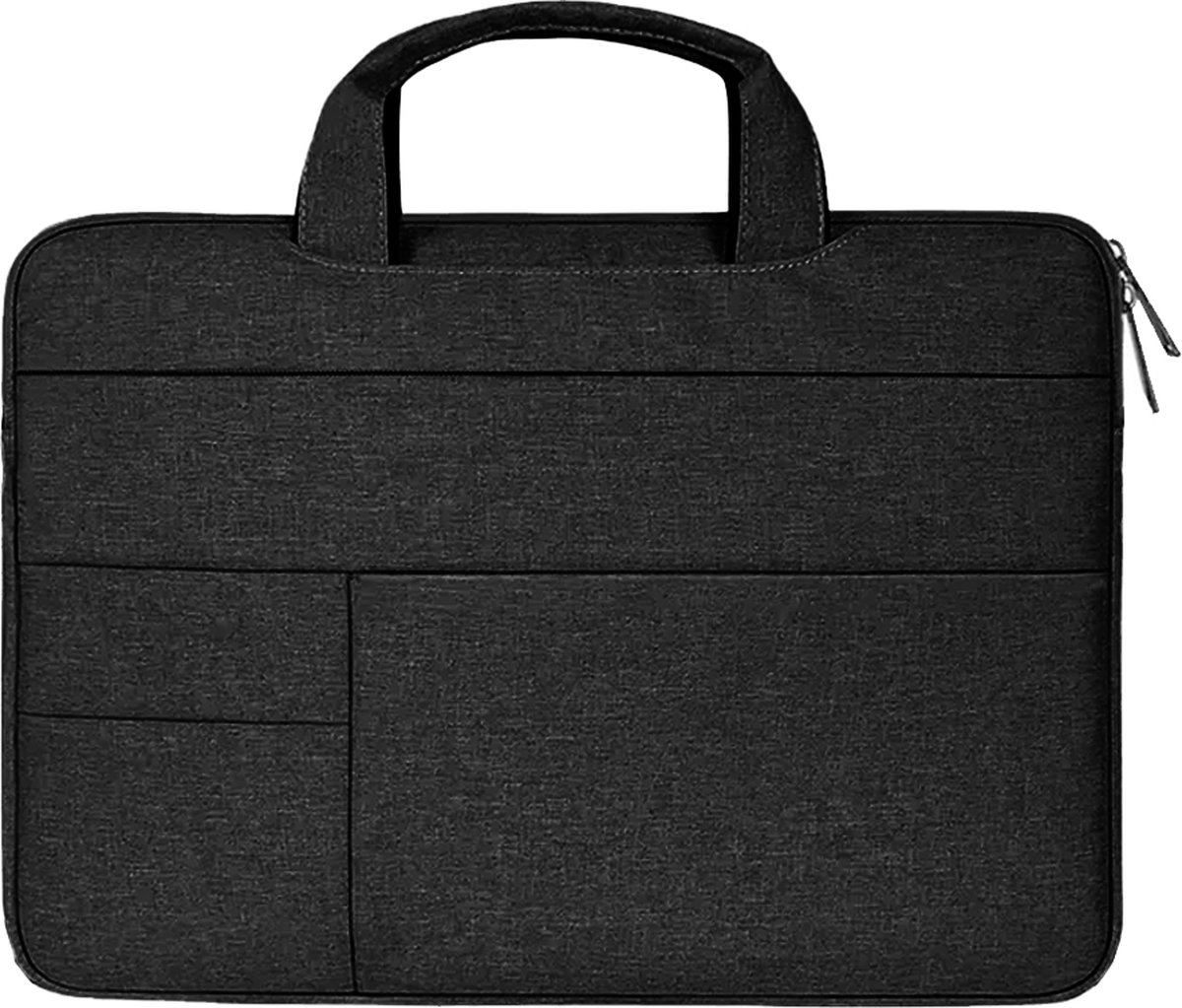 Case2go - Laptophoes geschikt voor Asus ZenBook - Laptoptas 14 inch - Spatwaterdicht - Met Handvat - Zwart