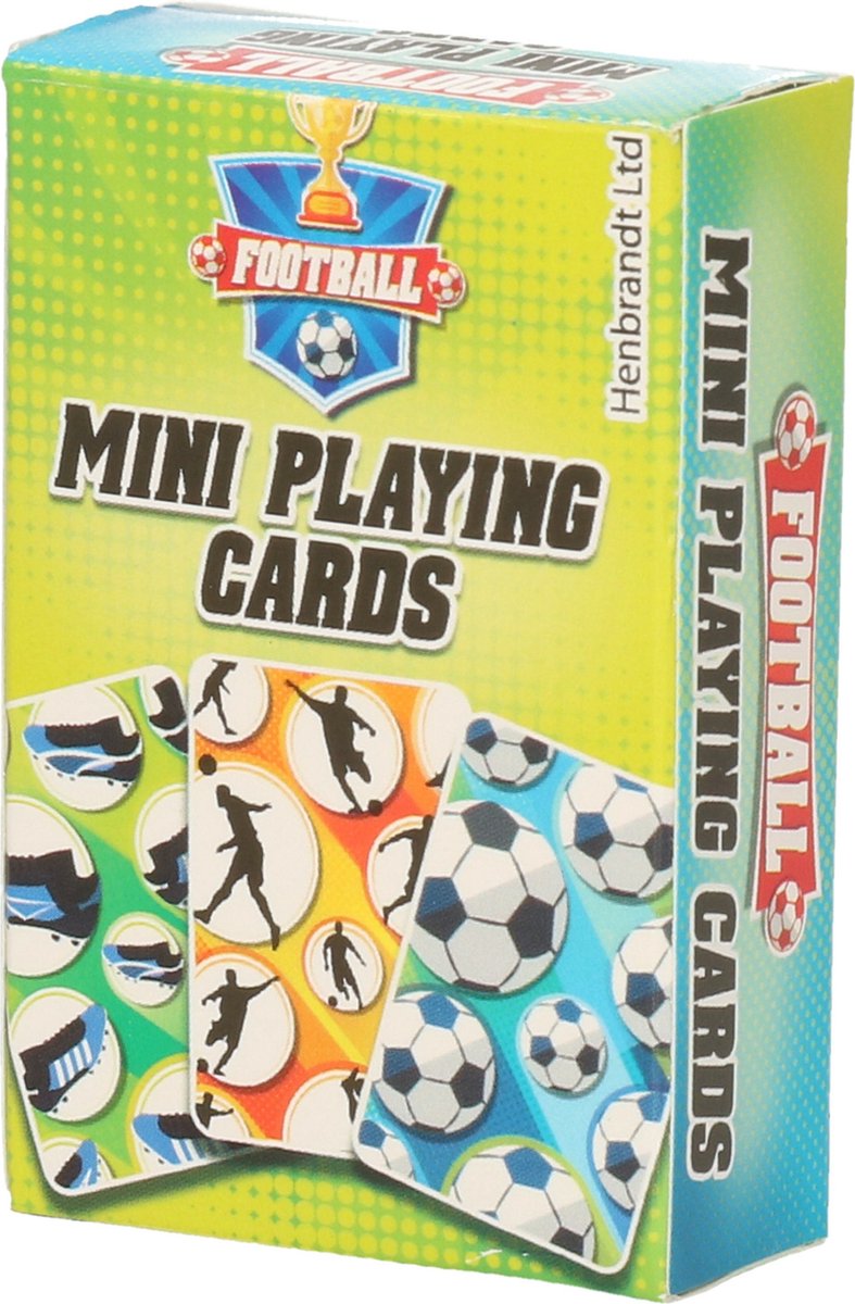 2 x paquets de mini cartes à jouer sur le thème du football 6 x 4