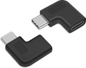 NÖRDIC USBC-MF1 USB-C naar USB-C haakse adapter - USB-C3.1 - Zwart