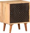 vidaXL - Nachtkastje - 40x30x50 - cm - massief - acaciahout