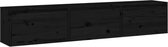 vidaXL - Tv-meubelen - 3 - st - massief - grenenhout - zwart