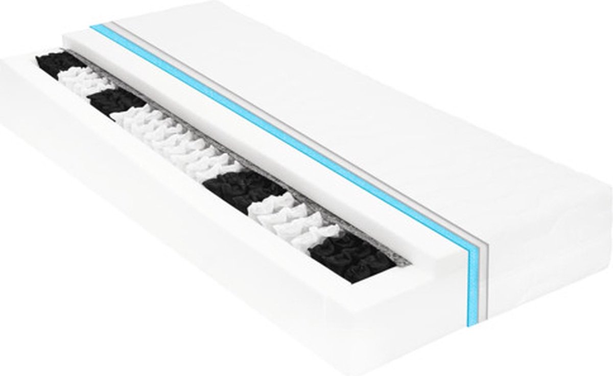 vidaXL - Matras - 7 - Zone - 20 - cm - pocketvering - H3 - 120x200 - cm