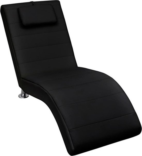 vidaXL - Chaise - longue - met - kussen - kunstsuède - grijs vidaXL - Chaise - longue - met - kussen - kunstsuède - grijs