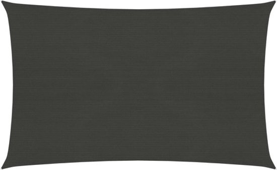 vidaXL - Zonnezeil - 160 - g/m² - 3x4 - m - HDPE - antracietkleurig