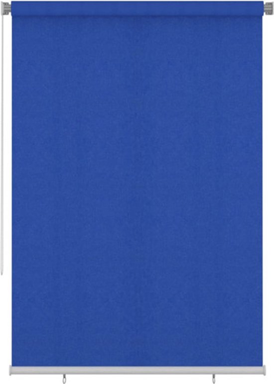 vidaXL - Rolgordijn - voor - buiten - 160x230 - cm - HDPE - blauw