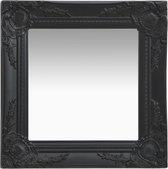 vidaXL - Wandspiegel - barok - stijl - 40x40 - cm - zwart