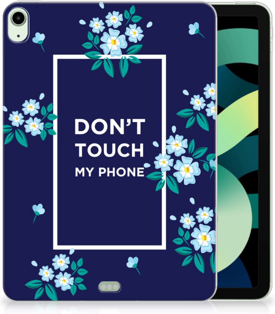 iPad Air (2020/2022) 10.9 inch Print Case Flowers Blue DTMP