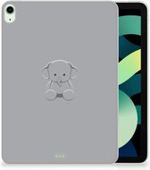 Beschermhoes iPad Air (2020/2022) 10.9 inch Silicone Case Baby Olifant met doorzichte zijkanten