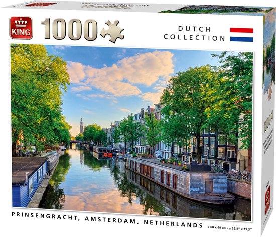 King Puzzel Amsterdam Prinsengracht kanaal Nederland Volwassenen 1000  Stukjes | bol.com