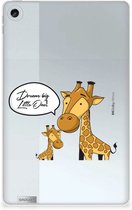 Tablet Hoes Lenovo Tab M10 Plus (3e generatie) Back Cover Giraffe met transparant zijkanten