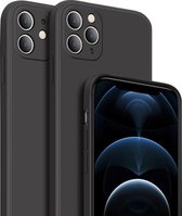 Siliconen case geschikt voor Apple iPhone 13 Pro Max - Cover Lensbeschermer Camera Bescherming - Zwart - Black Supertarget Supertarget Siliconen case geschikt voor Apple iPhone 13 - Cover Lensbeschermer Camera Bescherming - Zwart