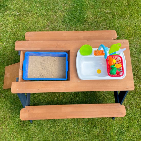 AXI Emily Table sable et eau Picnic avec cuisine et evier - Bleu - Enfant - 0.00