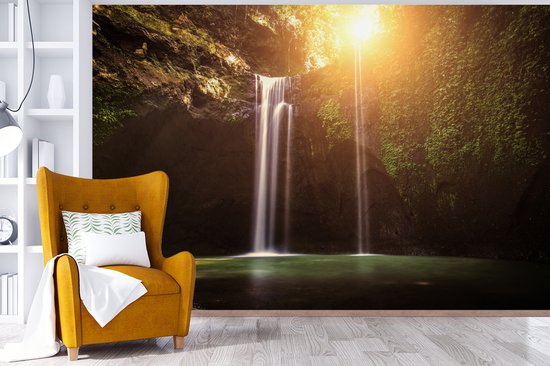 Papier peint - Papier peint photo Cascade - Tropical - Soleil - Largeur 360 cm x hauteur 240 cm