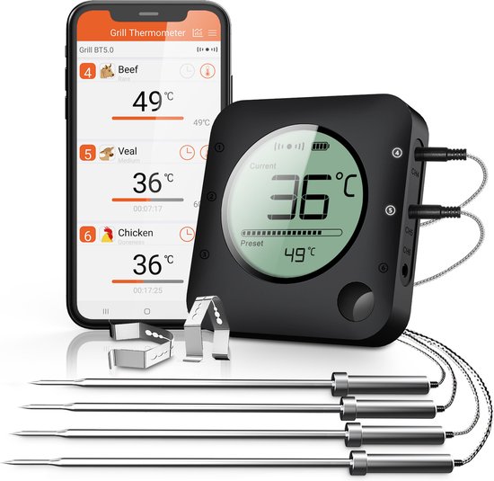 Occlusie code Misverstand Bbq thermometer kopen? Dit zijn de beste barbecue thermometers van 2023! -  Producten vergelijker
